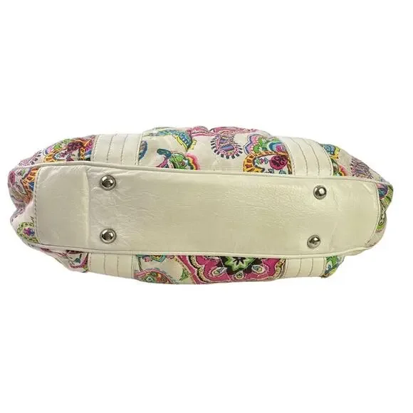 Vera Bradley Palm Beach Gardens Floral Satchel Handbag White Pink Purse Bag - Picture 5 of 16